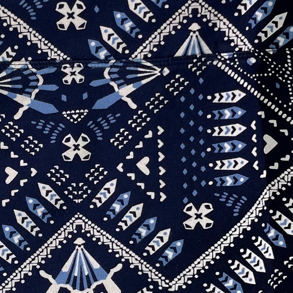 Patagonia Blue Bandana Pattern Medium Mini Skirt Stretch Western Sporty Boho - Picture 7 of 12